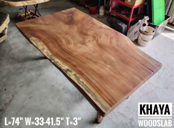 6ft 6 Seaters Khaya Solid Woodslab