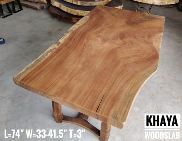 6ft 6 Seaters Khaya Solid Woodslab