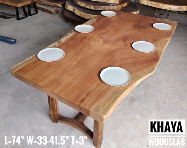 6ft 6 Seaters Khaya Solid Woodslab