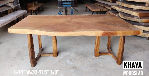 6ft 6 Seaters Khaya Solid Woodslab