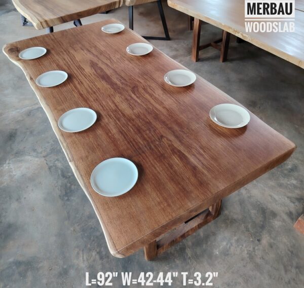7.5ft x 3.5ft Merbau Solid Woodslab