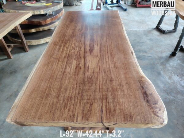7.5ft x 3.5ft Merbau Solid Woodslab