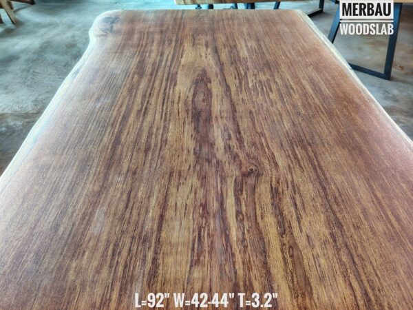 7.5ft x 3.5ft Merbau Solid Woodslab