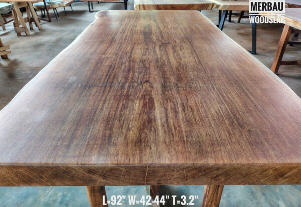 7.5ft x 3.5ft Merbau Solid Woodslab