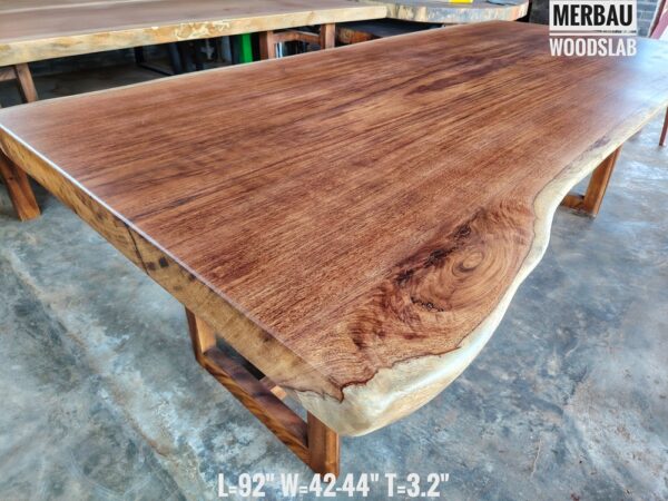 7.5ft x 3.5ft Merbau Solid Woodslab