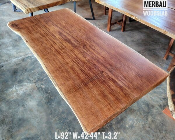 7.5ft x 3.5ft Merbau Solid Woodslab