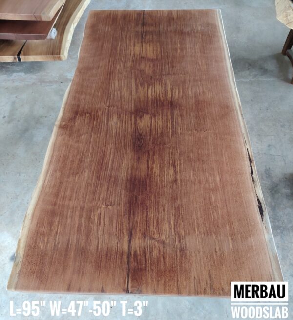 008 (2) 8ft x 4ft 8-10 SeatersMerbau Solid Woodslab