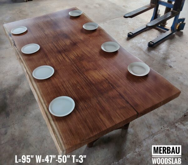 008 (4) 8ft x 4ft 8-10 SeatersMerbau Solid Woodslab