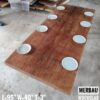 8ft 8-10 Seaters Merbau Solid Woodslab (Square)