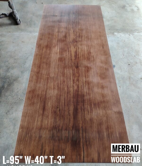 8ft 8-10 Seaters Merbau Solid Woodslab (Square)