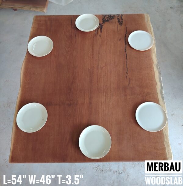 010 (1) 4.5ft x 4ft Merbau Solid Woodslab