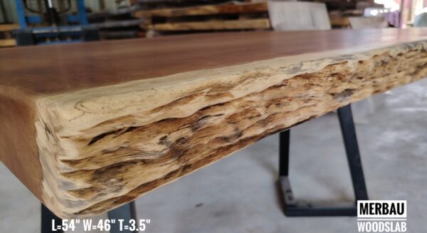 010 (4) 4.5ft x 4ft Merbau Solid Woodslab