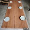 012 (2) 7ft x 3ft Meranti Solid Woodslab - 8 Seater Dining Table
