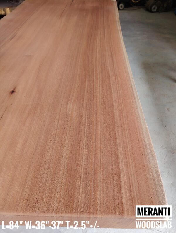 012 (7) 7ft x 3ft Meranti Solid Woodslab - 8 Seater Dining Table