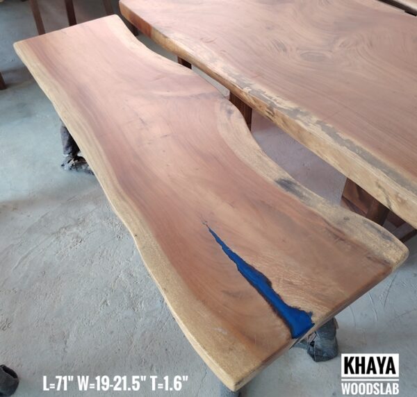 1000203133 6ft Study Table / Console / Bartop - Khaya Solid Woodslab