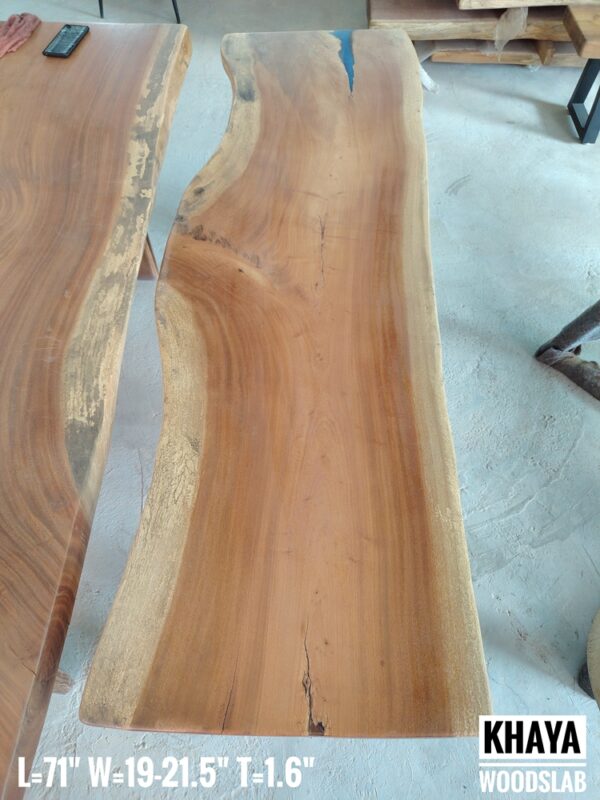 1000203136 6ft Study Table / Console / Bartop - Khaya Solid Woodslab