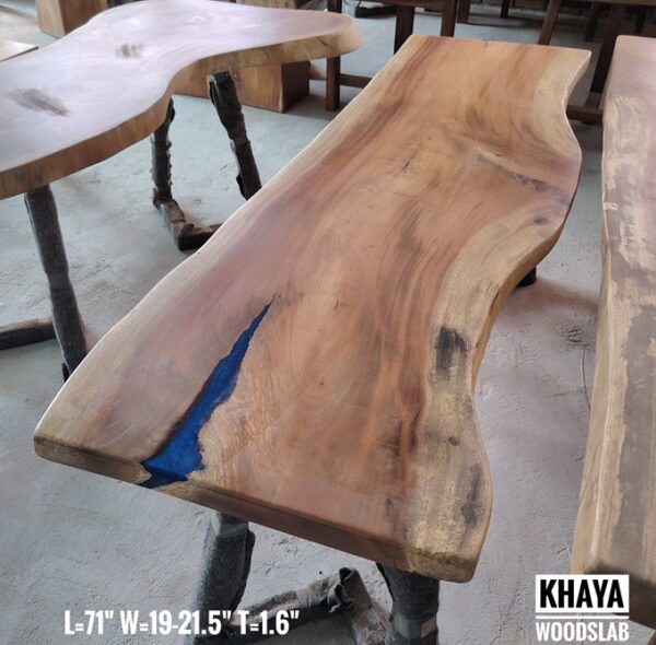 1000203137 6ft Study Table / Console / Bartop - Khaya Solid Woodslab