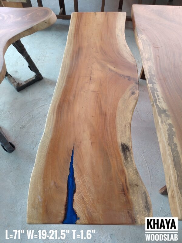 1000203138 6ft Study Table / Console / Bartop - Khaya Solid Woodslab