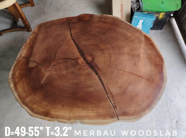 6 Seater Dining / Tea / Coffee Table - Merbau Solid Woodslab