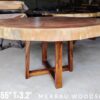 6 Seater Dining / Tea / Coffee Table - Merbau Solid Woodslab