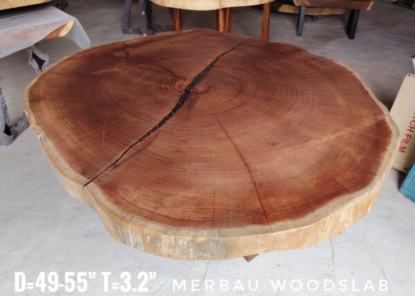 6 Seater Dining / Tea / Coffee Table - Merbau Solid Woodslab