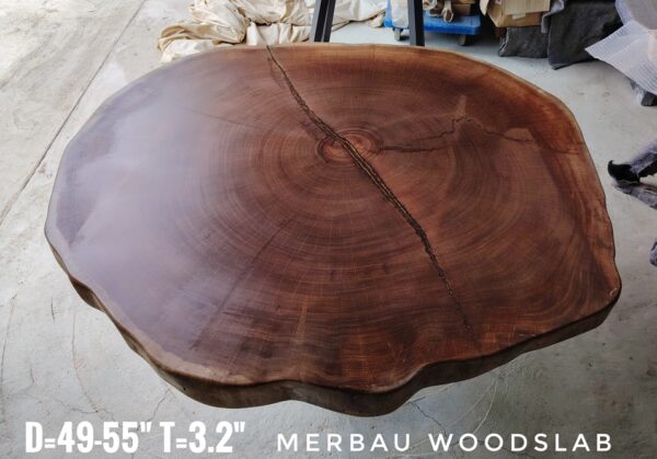 6 Seater Dining / Tea / Coffee Table - Merbau Solid Woodslab