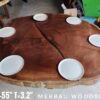 6 Seater Dining / Tea / Coffee Table - Merbau Solid Woodslab