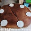 6 Seater Dining / Tea / Coffee Table - Merbau Solid Woodslab