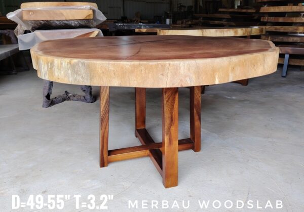 6 Seater Dining / Tea / Coffee Table - Merbau Solid Woodslab