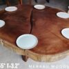 6 Seater Dining / Tea / Coffee Table - Merbau Solid Woodslab