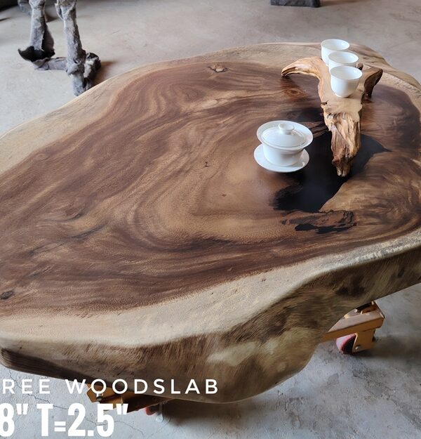 Coffee / Tea Table - Raintree Solid Woodslab