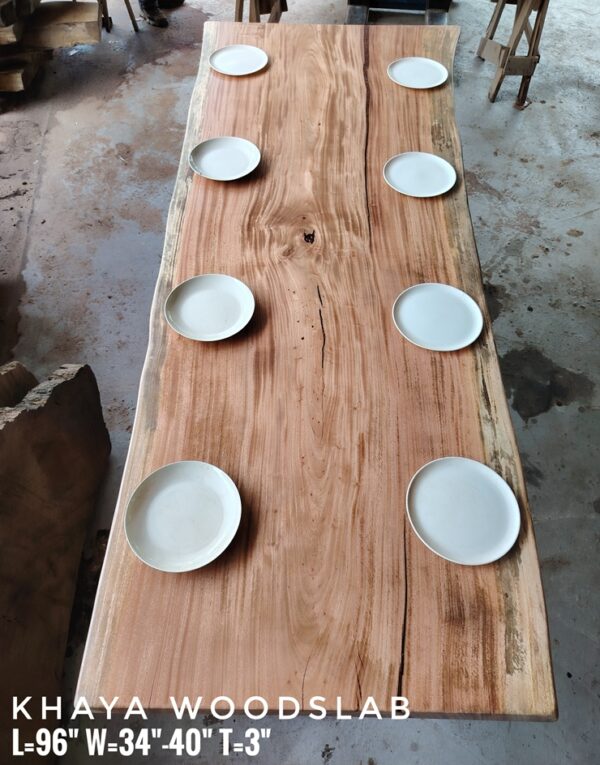 8-10 Seater 8ft Khaya Solid Woodslab