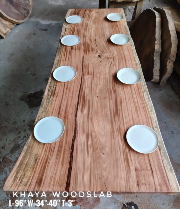 8-10 Seater 8ft Khaya Solid Woodslab