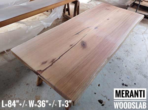 7ft x 3ft - 6-8 Seater -  Meranti Solid Woodslab -MRT01