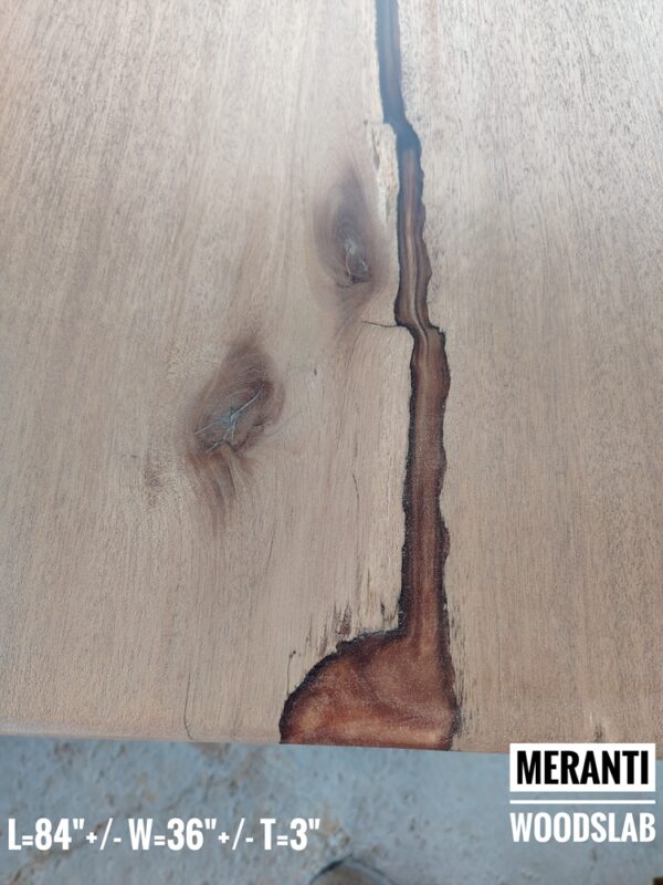 7ft x 3ft - 6-8 Seater -  Meranti Solid Woodslab -MRT01