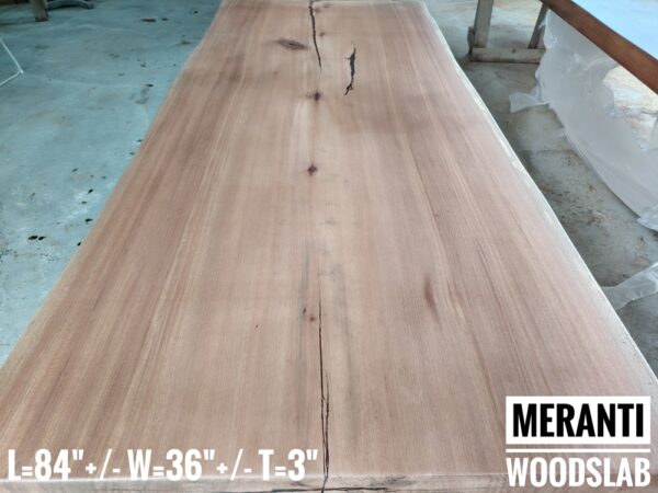 7ft x 3ft - 6-8 Seater -  Meranti Solid Woodslab -MRT01