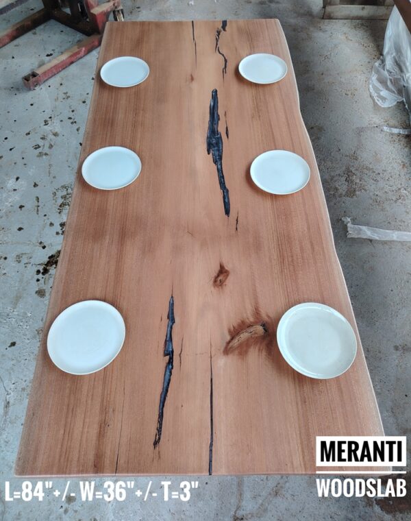 7ft x 3ft - 6-8 Seater -  Meranti Solid Woodslab -MRT02
