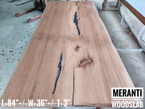 7ft x 3ft - 6-8 Seater -  Meranti Solid Woodslab -MRT02