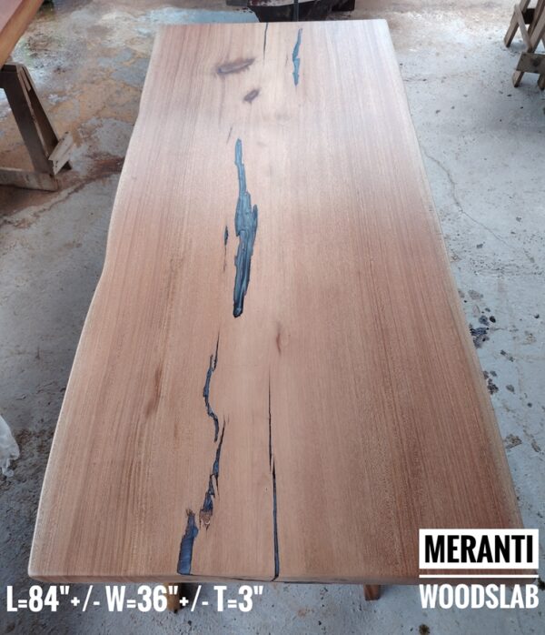 7ft x 3ft - 6-8 Seater -  Meranti Solid Woodslab -MRT02