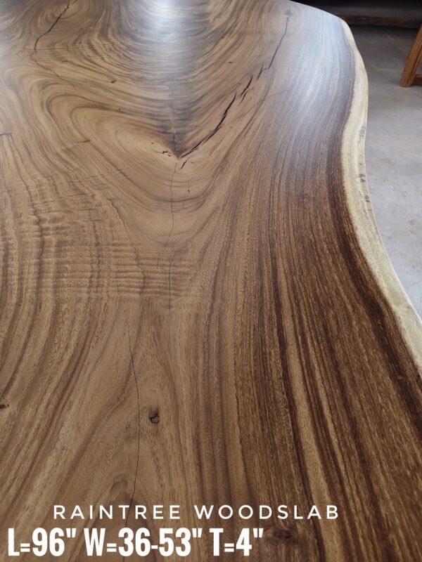 8-10 Seater 8ft Raintree Solid Woodslab - RT801