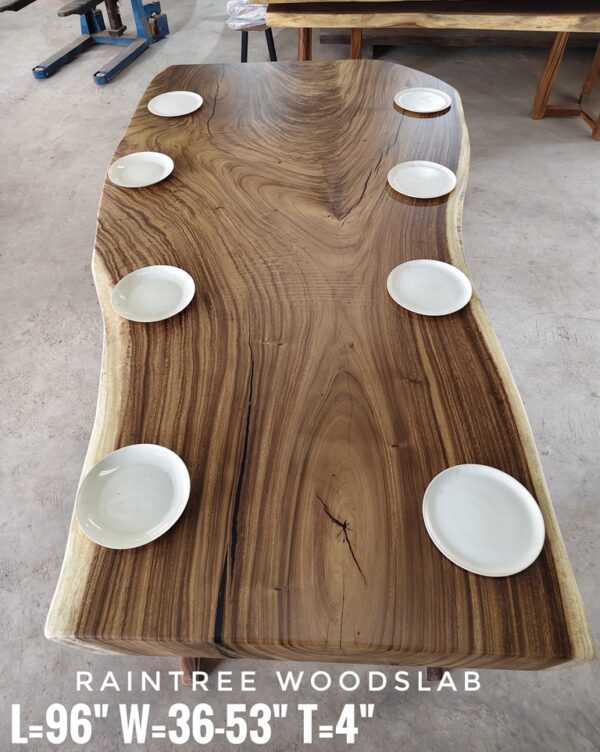 8-10 Seater 8ft Raintree Solid Woodslab - RT801