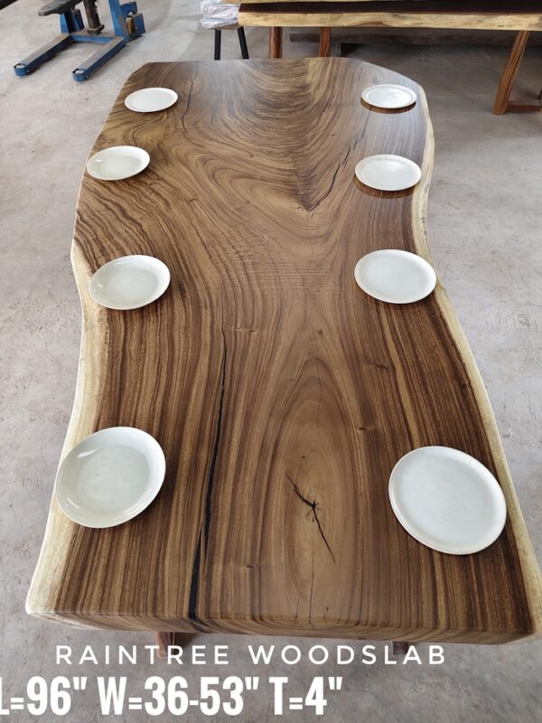 8-10 Seater 8ft Raintree Solid Woodslab - RT801