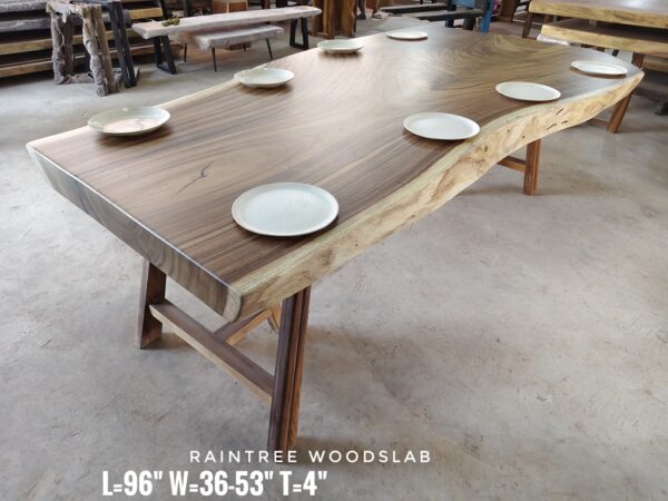 8-10 Seater 8ft Raintree Solid Woodslab - RT801