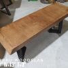 2 Seater Small Bench - Merbau Solid Woodslab MBB01