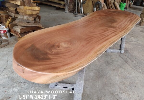 140626 (31) 8ft Khaya Solid Woodslab - KY01