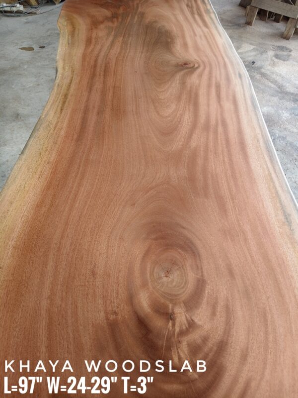 140626 (34) 8ft Khaya Solid Woodslab - KY01
