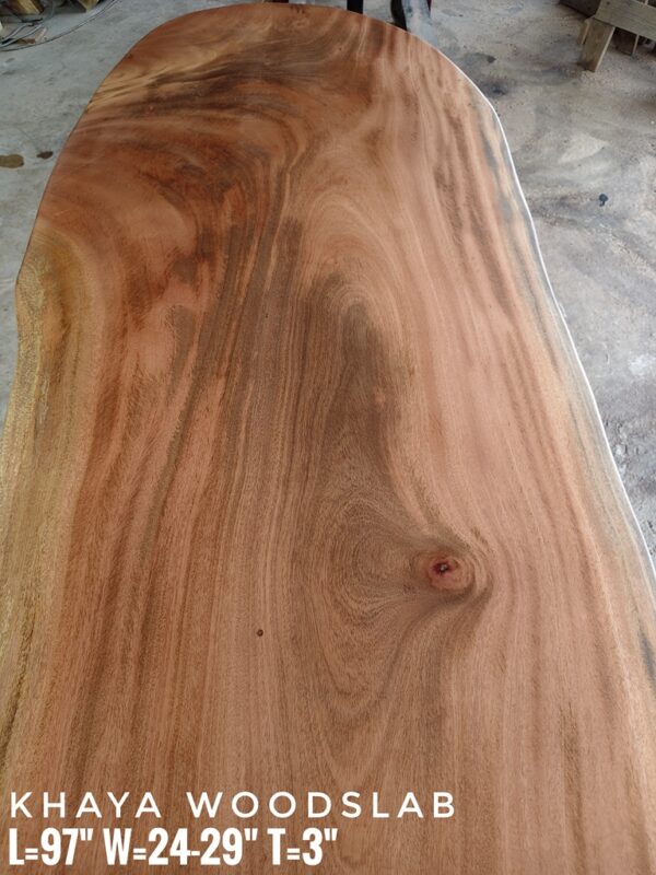 140626 (35) 8ft Khaya Solid Woodslab - KY01