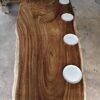 140626 (53) 8 Seater 7.5ft Raintree Solid Woodslab - RT701