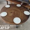 140626 (55) 5 Seater Round Shape Raintree Solid Woodslab - RTR01