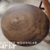 140626 (57) 5 Seater Round Shape Raintree Solid Woodslab - RTR01